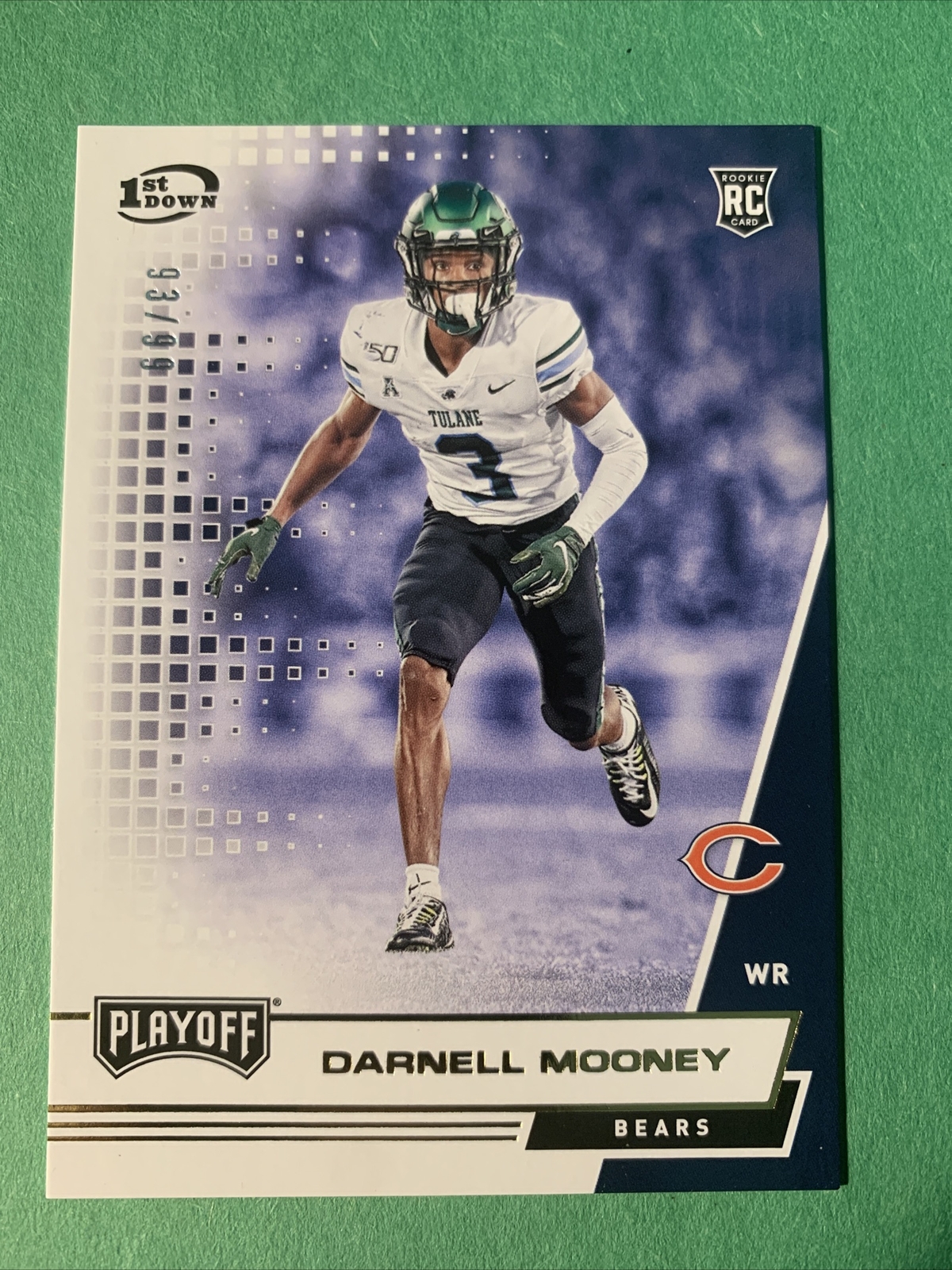 2020 Panini Playoff Rookies 1st Down /99 Darnell Mooney #249 Rookie