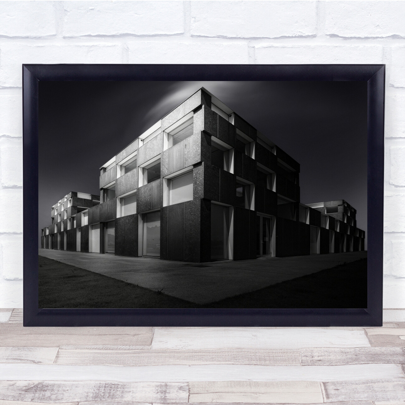 Architecture Windows Street Pavement Box Boxes Cubes Ibaraki Wall Art Print