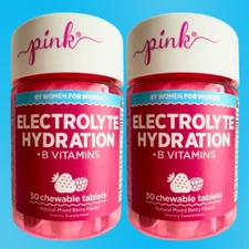 Pink Electrolyte Hydration B Vitamins Non-GMO Vegetarian TWO 30ct Exp 10/26