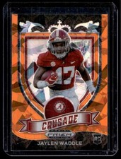 2021 Panini Prizm Draft Picks Jaylen Waddle Orange Ice Prizm Crusade RC #169