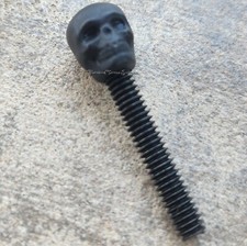 1 Black Skull Tattoo Machine 8-32 American Contact Screw Blackened Forward