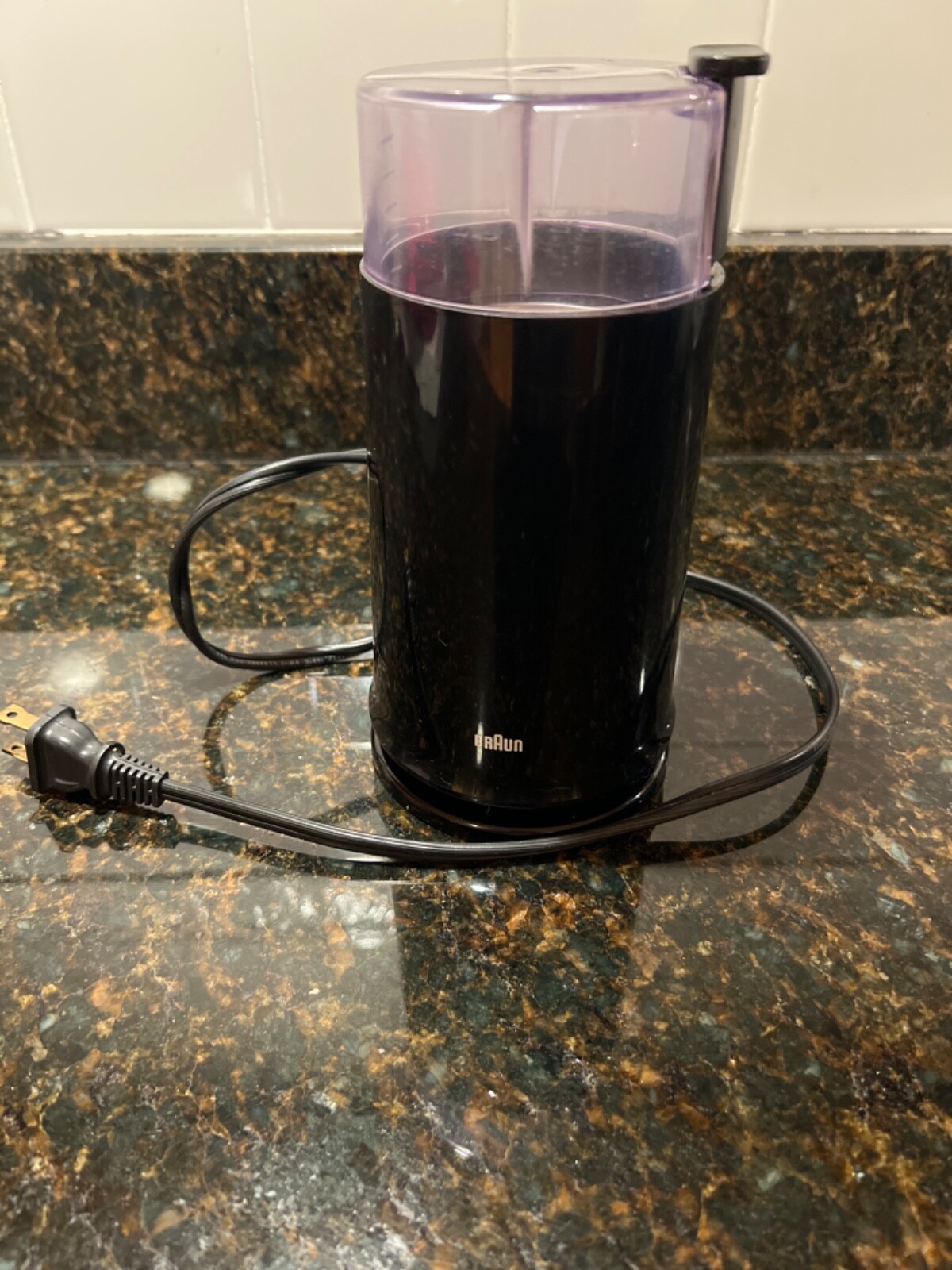 BRAUN Coffee Mill Grinder Model KSM2 Type 4041 Black Vintage Works