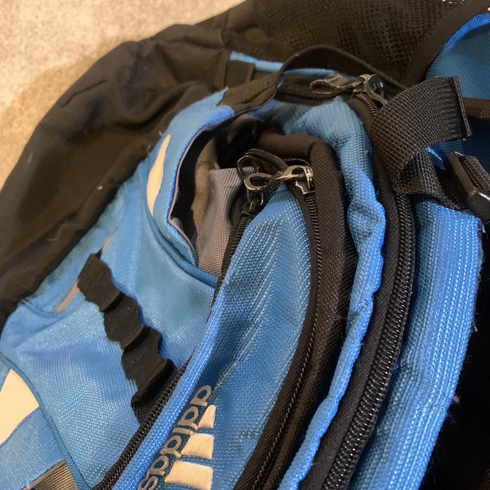 Large Adidas Load Spring Blue Backpack - image 7