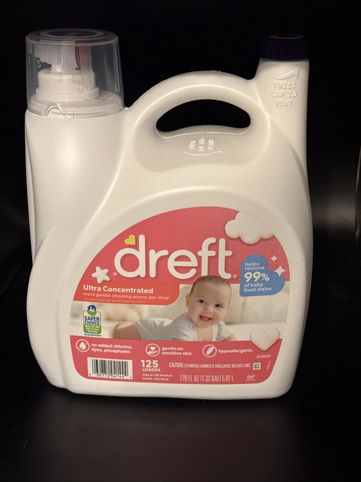 Dreft Ultra Concentrated Liquid Baby Laundry Detergent (125 Loads, 170 fl. oz.)
Opens in a new windo