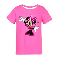 Image of Kids Boys Girls Mickey Minnie Cotton T-Shirt Casual Summer Cartoon Mouse Tee Top