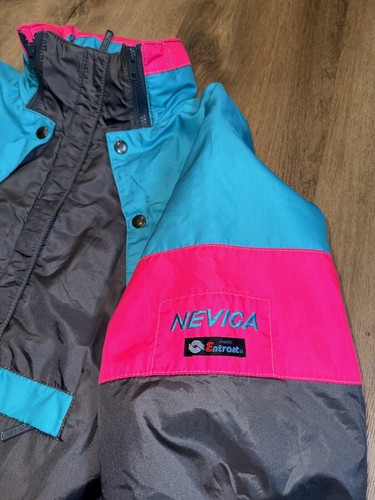 Vtg Nevica Ski Suit One Piece Snowsuit Snow Bib Apres Full Zip 1980s Womens 10 - Picture 10 of 24