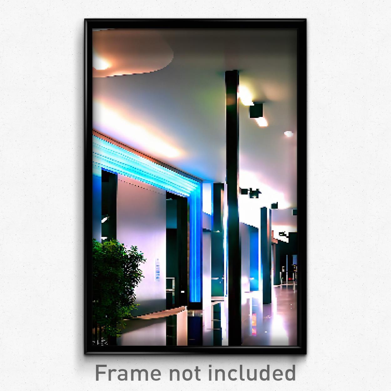 Pixel Art Poster - Modern Opening (8 Bit Psychedelic Trippy Video Game Print)