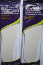 2-Pair Memory Foam Insoles Unisex Men/Women/Boys/Girls Soft Comfort Size 5-13