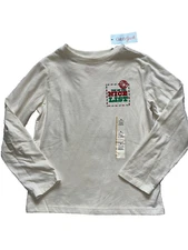 unisex boy girl long sleeve x-mas pullover shirt size S (6/7) "Top of the Nice"