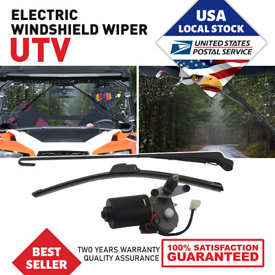 UTV 12V Electric Windshield Wiper Motor Kit for Polaris RZR Kawasaki