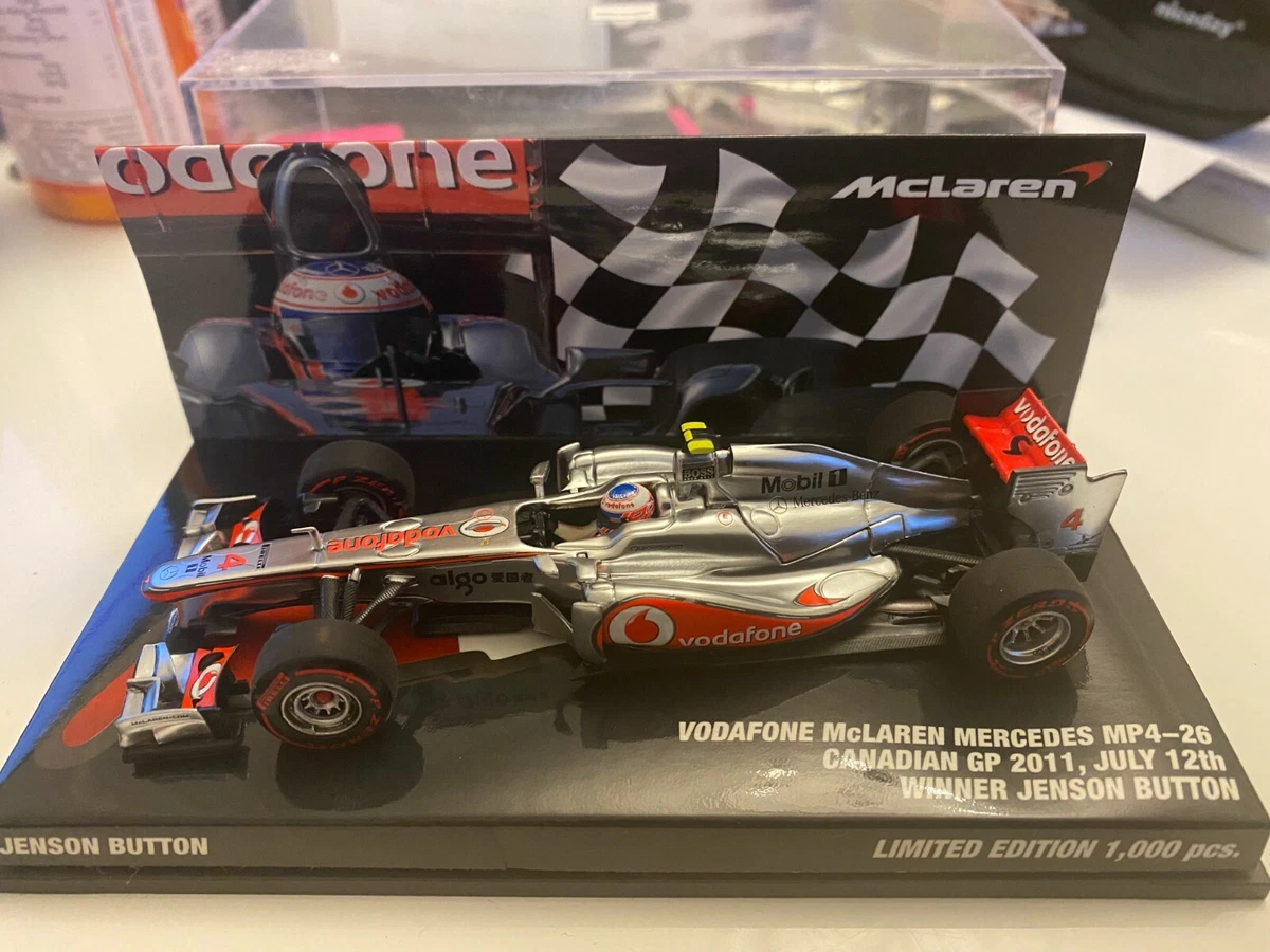 Voiture Miniature McLaren MP4-26 Button GP Canada 2011 - Échelle 1/43 Minichamps, Occasion