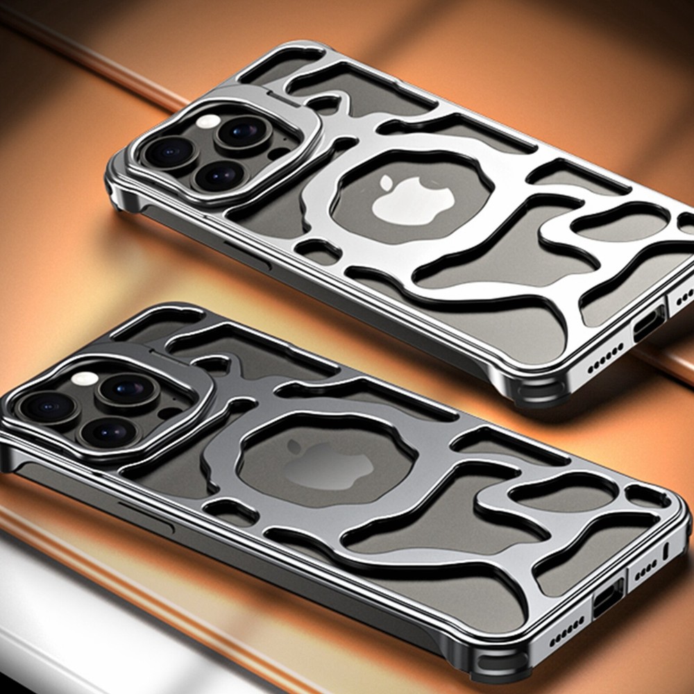For iPhone 15/16 Pro Max 14 13 Mag Safe Magnetic Aluminum Alloy Stand Phone Case