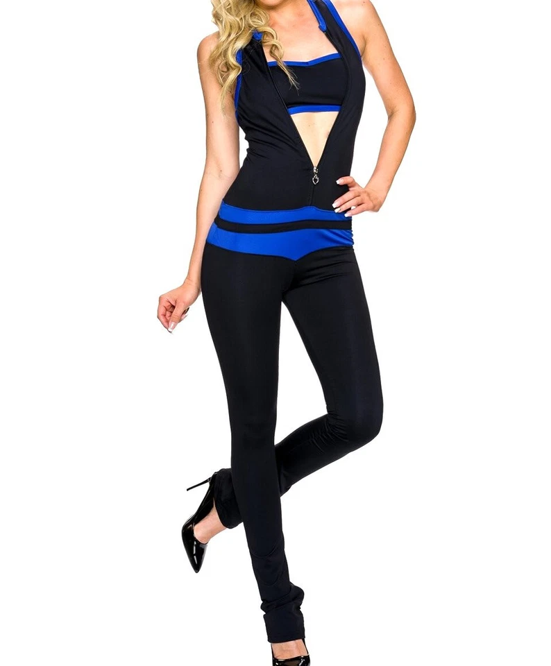 Sexy Overall mit Bustier + Stirnband 3 Tlg. Sport Event Fitness SET 34 36 38 - Bild 2 von 4