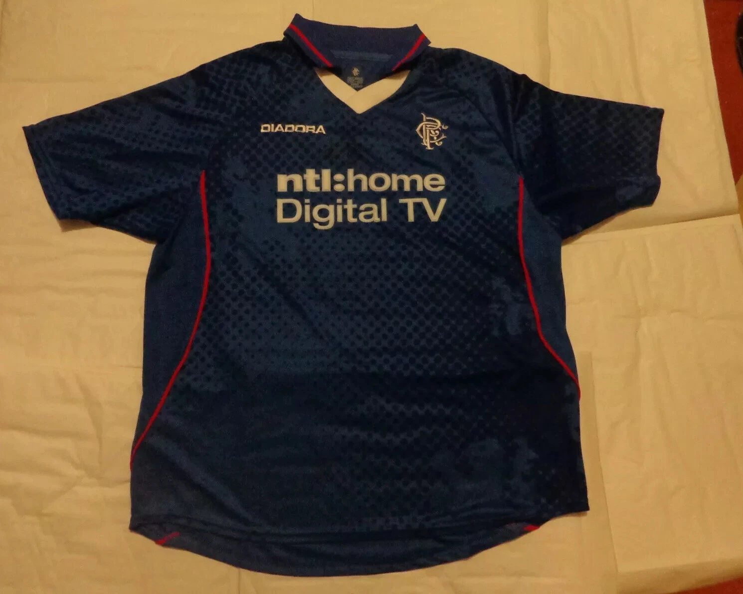 PETER DO Rangers 2002 2003 da Uomo Grande Calcio Camicia Firmato Peter Lovenkrands Vera