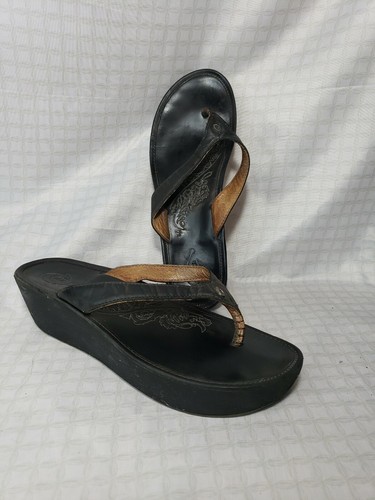 Wedge Thong Sandals Size 
