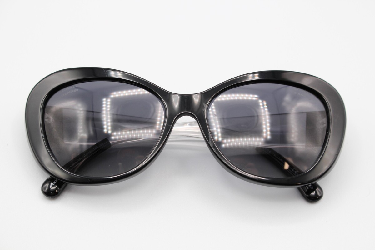 ♢﻿確実正規♢﻿CHANEL サングラス S384-A ブラック 140 Chanel Sunglasses 5264 c.501/S8 57-17 140 3P Black/Transparent (no