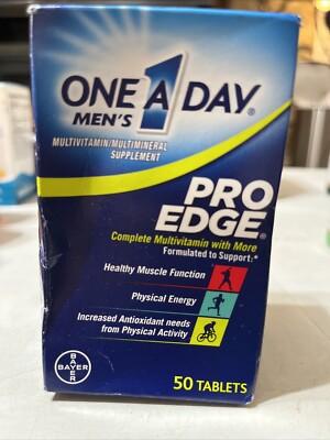 One A Day Mens Pro Edge Complete Multivitamin Tablets 50ct Exp 8/25