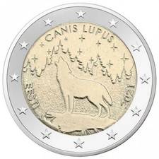 2021 Estonia € 2 Euro Uncirculated UNC Coin - The Wolf