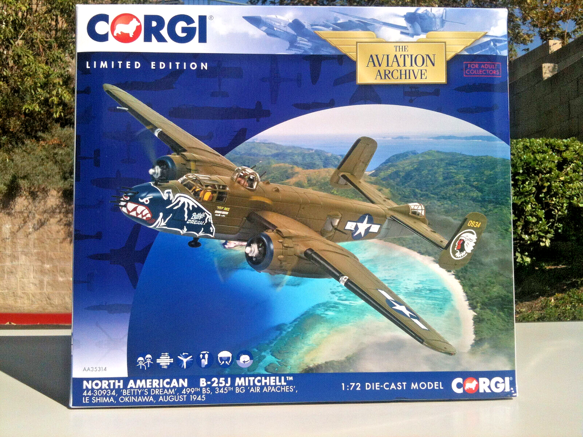 Corgi B-25J Mitchell Bats Outa' Hell, Betty's Dream, Le Shima Okinawa 1945 1:72 | eBay Corgi B-25J Mitchell Bats Outa' Hell, Betty's Dream, Le Shima Okinawa 1945 1:72 | eBay
