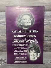 KATHARINE HEPBURN, DOROTHY LOUDON, WEST SIDE WALTZ, BROADWAY WINDOW CARD/POSTER
