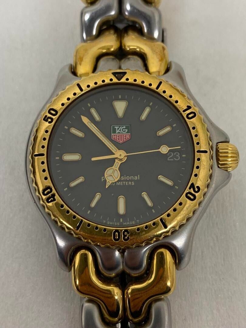 Tag Heuer Sel Watch Quartz Men's Black Dial Swiss Made Round Tag Heuer Sel Watch Quartz Men's Black Dial Swiss Made Round