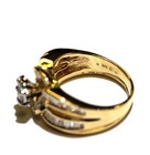 14k yellow gold 1.30ct diamond Illusion Head engagement ring wedding band 11g  — photo 5