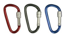 2 1/2" LOCKING D-CLIP CARABINER - 3 PACK
