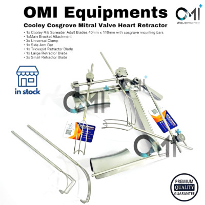 Cooley Cosgrove Mitral Valve Heart Retractor Complete Set Cardiovascular By OMI