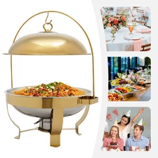 Gold Chafing Dish Buffet Set, Buffet Servers, Round Buffet Sets