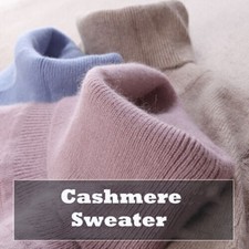 Pullover Damen Kaschmir Rollkragen Strickpull...