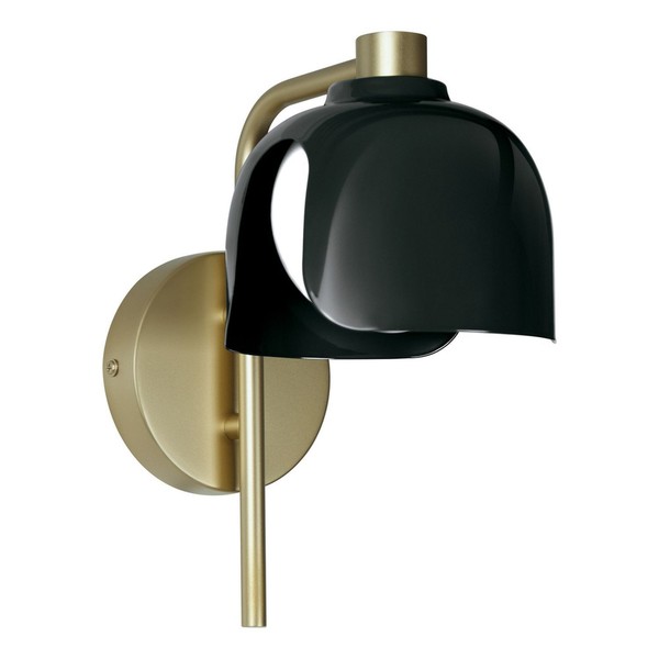 Wandlampe Metall Glas Gold Schwarz Osram G9 H:24,5 Cm Wandleuchte Wohnzimmer-image