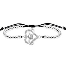 Valentine's Day Wife Bracelet Heart Bow Charm I Love You Projection Beaded Brace