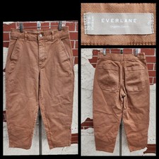 6 Everlane The Barrel Utility Pant Rosewood Brown Organic Cotton Chino Jean