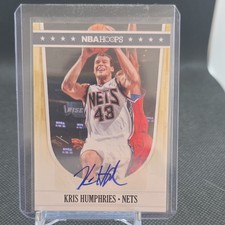 Panini 2011-12 NBA Hoops Kris Humphries Nets Autographs #149 Basketball