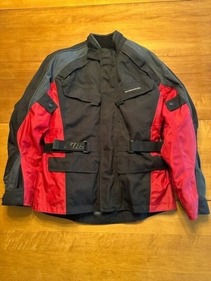 Firstgear Jaunt Jacket Black/Red Mens Medium 
