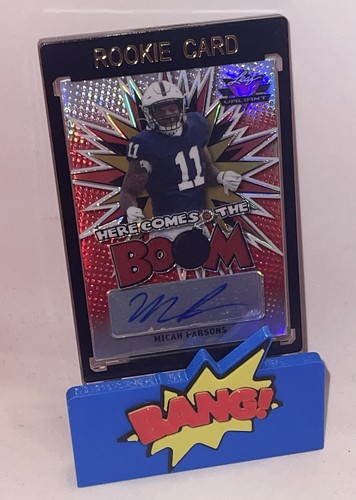 MICAH PARSONS 2021 LEAF ROOKIE CARD Auto RC SSP 1/1 HCTB PACKERS Lot of 2