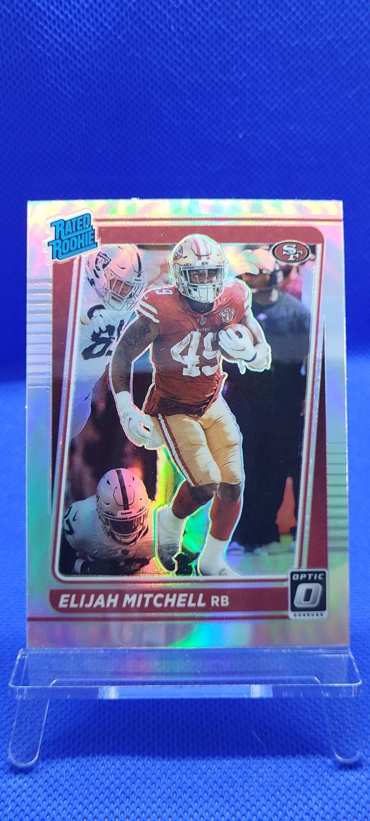 2021 Donruss Optic #291 Elijah Mitchell Holo