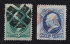 CKStamps: US Stamps Collection Scott#182 184 1c 3c Used