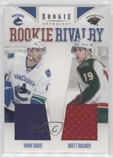 2011 Panini Rookie Anthology Rivalry Materials Brett Bulmer Yann Sauve #26 n1u