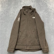 The North Face Fleece Jacket Womens Medium Black Full Zip Logo Winter Mock Neck