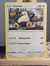 140/202 Snorlax Non Holo Rare Card Sword & Shield Pokémon TCG Near Mint