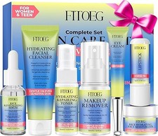 Hydrating Skincare Set, Travel Essentials Skincare Gift Sets-Including Cleanser,