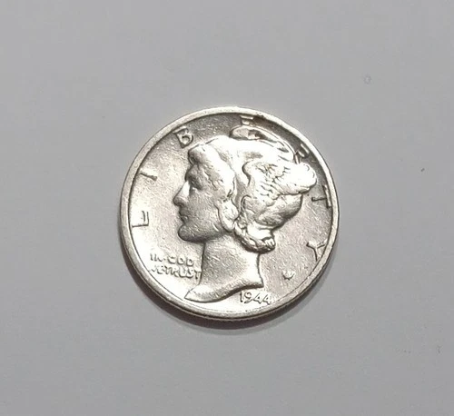 1944 - D Mercury Dime 90% Silver Grade VG - Silver Stack, Collection, Book, Gift