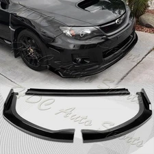 For 2011-2014 Subaru WRX STi CS2-Style Painted Black Front Bumper Lip Spoiler