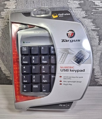 Targus Ziffernblock USB (PAUK10E) - Plug & Play - Tasten in voller Größe - Brandneu