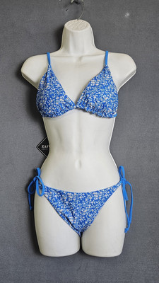 ZAFUL Floral Printed Ethnic Style Swimsuit  Tie Side-  Star-shaped Bikini Size M