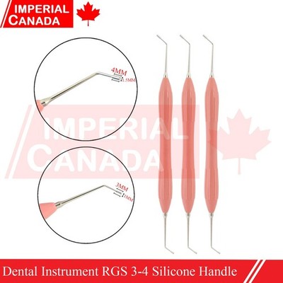 3 Pcs Dental Instrument RGS 3-4 Silicone Handle Depth Dimensions for Res DN-2641