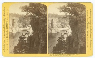 D1799 WISCONSIN DELLS – High Rock Cabinet Stereoview – H.H. Bennett