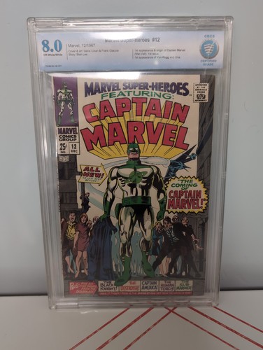 Marvel Super-Heroes #12 CBCS 8.0 1967 1st Captain Marvel! Silver Age