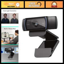 1080p HD Pro Webcam for PC, Full HD 30fps Video, USB Streaming Camera, Black